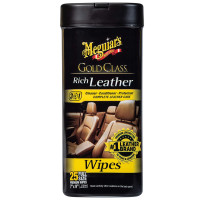 Салфетки для ухода за кожаным салоном Meguiar's Gold Class Rich Leather Wipes, 30 шт (G10900)