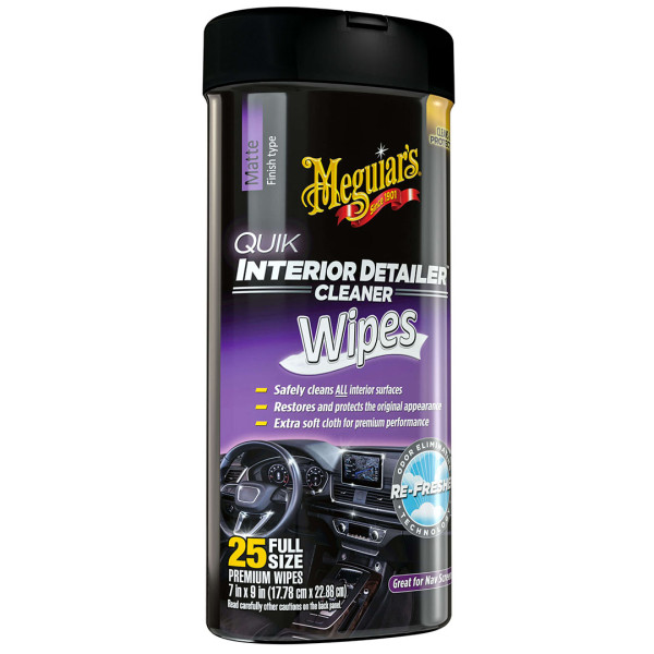 Салфетки для быстрой очистки салона Meguiar's Quik Interior Detailer Cleaner, 25 шт (G13600)