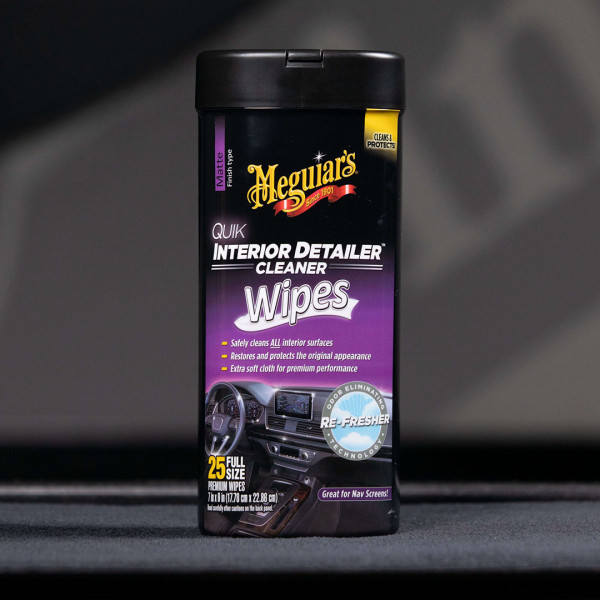 Салфетки для быстрой очистки салона Meguiar's Quik Interior Detailer Cleaner, 25 шт (G13600)