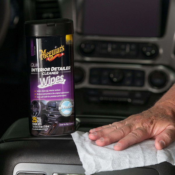 Салфетки для быстрой очистки салона Meguiar's Quik Interior Detailer Cleaner, 25 шт (G13600)