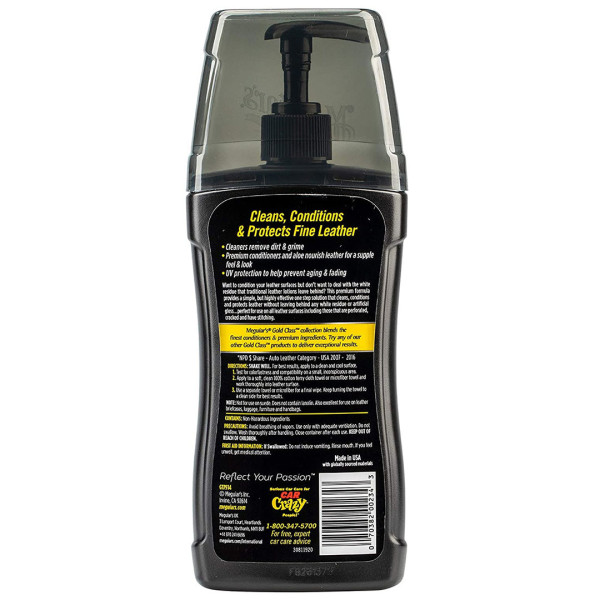 Гель 3 в 1 для ухода за кожаным салоном Meguiar's Gold Class Rich Leather Gel, 400 мл (G17914)