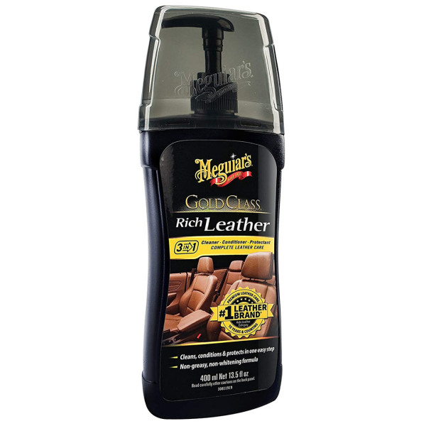 Гель 3 в 1 для ухода за кожаным салоном Meguiar's Gold Class Rich Leather Gel, 400 мл (G17914)