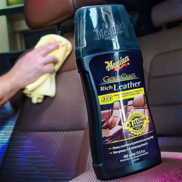Гель 3 в 1 для ухода за кожаным салоном Meguiar's Gold Class Rich Leather Gel, 400 мл (G17914)