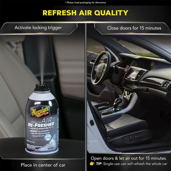 Освежитель воздуха "Черный хром" аромат Meguiar's Air Re-Fresher Black Chrome Scent, 59 мл (G181302)