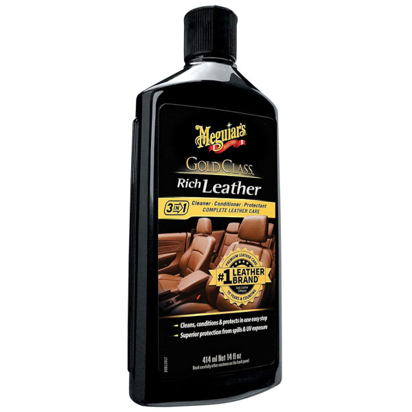 Лосьон 3 в 1 для ухода за кожаным салоном Meguiar's Gold Class Rich Leather Lotion, 414 мл (G7214)