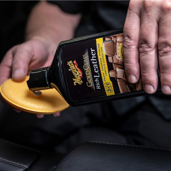 Лосьон 3 в 1 для ухода за кожаным салоном Meguiar's Gold Class Rich Leather Lotion, 414 мл (G7214)