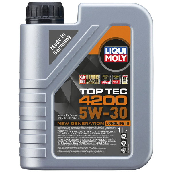 Моторное масло Liqui Moly Top Tec 4200 5W-30, 1л (7660)