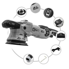 Машинка полировальная эксцентриковая -  Liquid Elements T4500 Pro - ход 15 мм