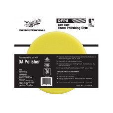 Полировальный круг средней жесткости Meguiar's DFP6 DA Soft Buff Foam Polishing Pad 6'', 15 см