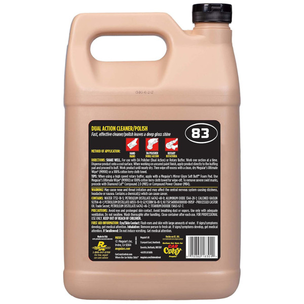 Очищающий полироль Meguiar's Dual Action Cleaner Polish, 3.78 л (M8301)