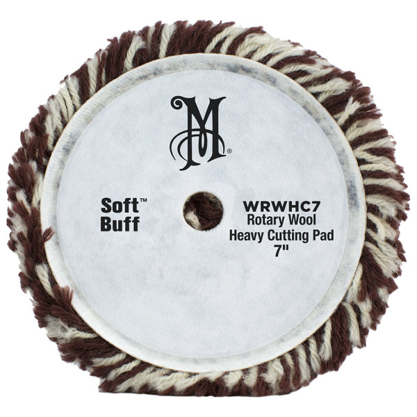 Роторный полировальный круг шерстяной с микрофиброй Meguiar's Rotary Wool Heavy Cutting Pad (WRWHC7)