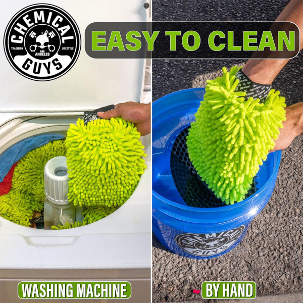 Перчатка микрофибровая для мытья автомобиля Chemical Guys Chenille Wash Mitt, Green (MIC493)