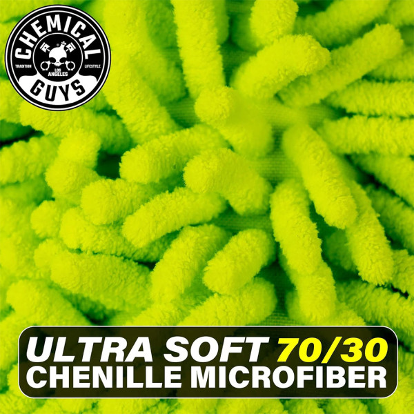 Перчатка микрофибровая для мытья автомобиля Chemical Guys Chenille Wash Mitt, Green (MIC493)