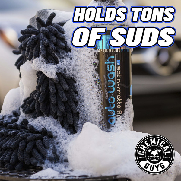 Перчатка микрофибровая для мытья автомобиля Chemical Guys Chenille Wash Mitt, Black (MIC498)