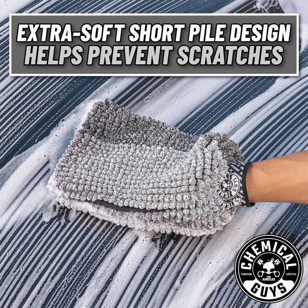 Перчатка для мойки Chemical Guys Grey Short Noodles Wash Mitt