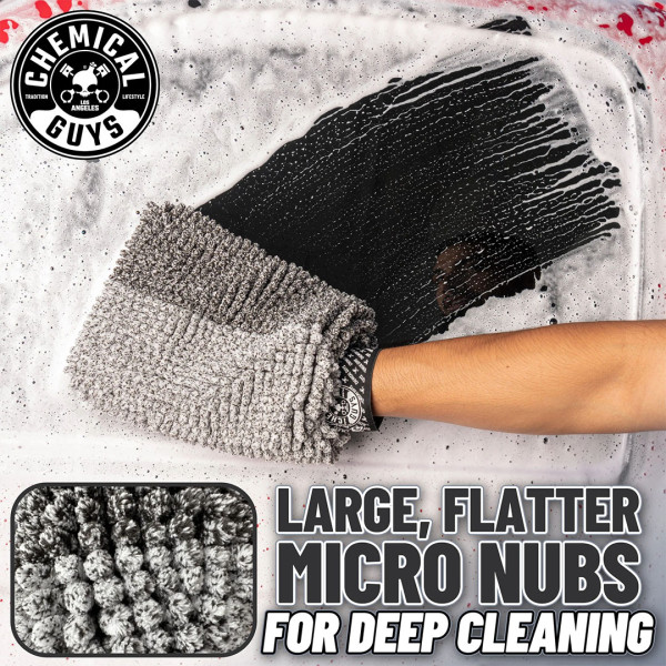 Перчатка для мойки Chemical Guys Grey Short Noodles Wash Mitt
