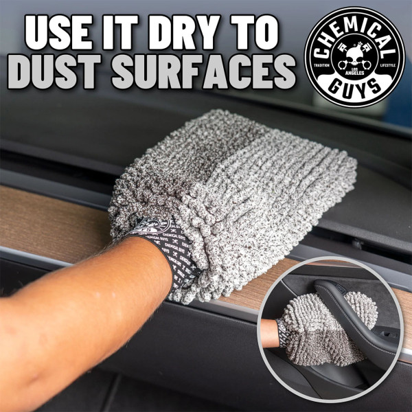 Перчатка для мойки Chemical Guys Grey Short Noodles Wash Mitt