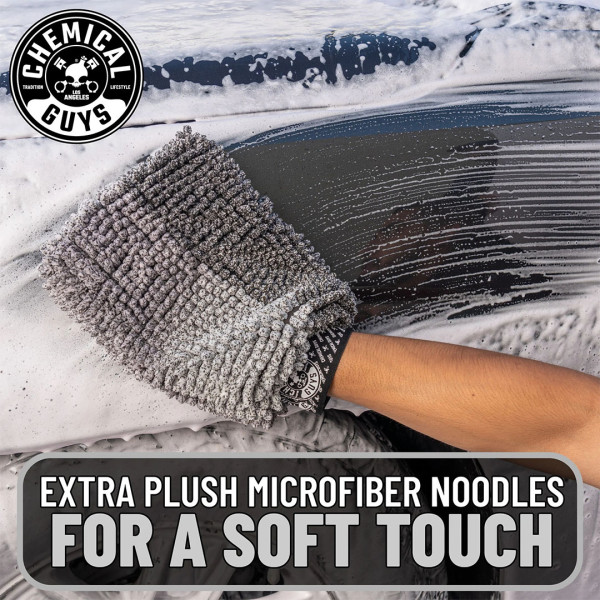 Перчатка для мойки Chemical Guys Grey Short Noodles Wash Mitt