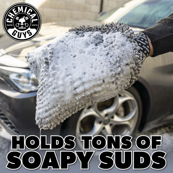Перчатка для мойки Chemical Guys Grey Short Noodles Wash Mitt