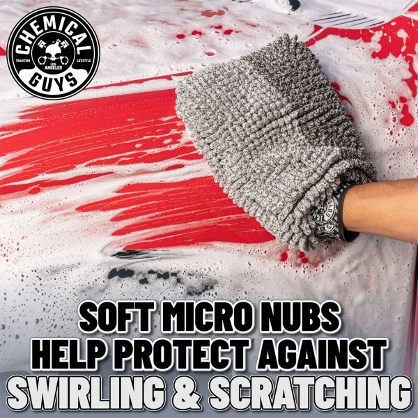 Перчатка для мойки Chemical Guys Grey Short Noodles Wash Mitt