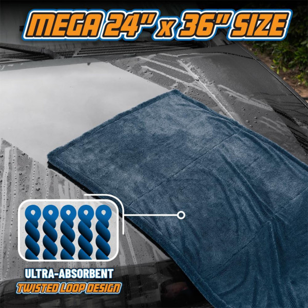 Полотенце для сушки Chemical Guys Megalodon Microfiber Drying Towel, 91 x 61 см