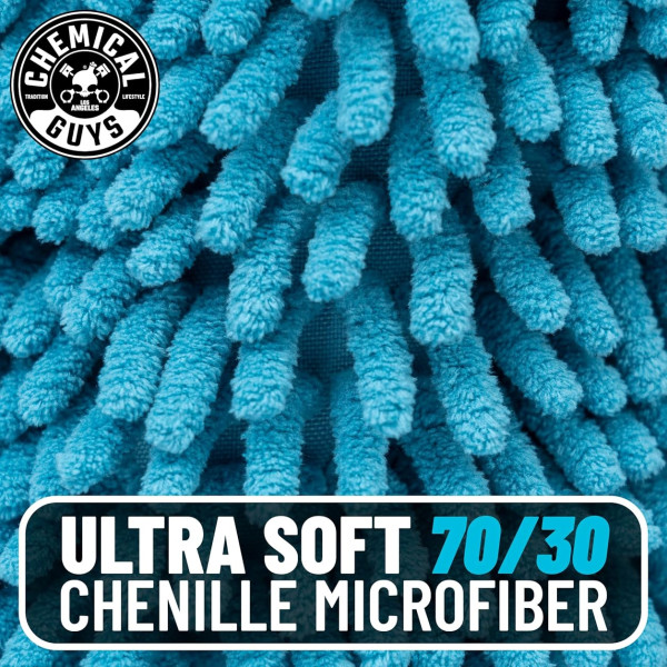 Перчатка микрофибровая для мытья автомобиля Chemical Guys Chenille Wash Mitt, Blue (MIC811)