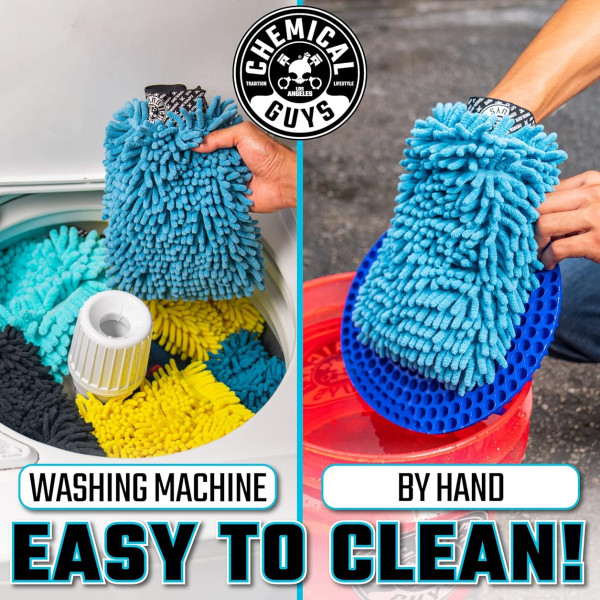 Перчатка микрофибровая для мытья автомобиля Chemical Guys Chenille Wash Mitt, Blue (MIC811)