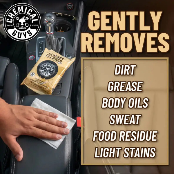 Салфетки для очистки кожи Chemical Guys Leather Cleaner Wipes, 50шт (PMW_SPI208_50)