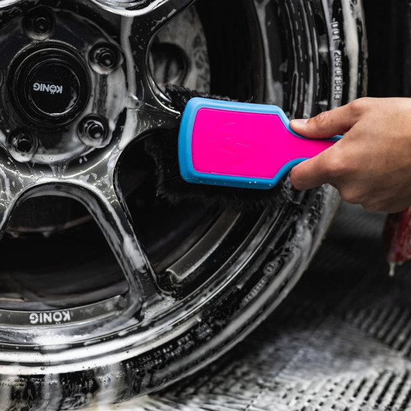 Щетка для лицевой части дисков Detail Factory ProGrip Wheel Face Brush, Розовый/Синий
