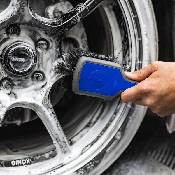 Щетка для лицевой части дисков Detail Factory ProGrip Wheel Face Brush, Синяя/Серая