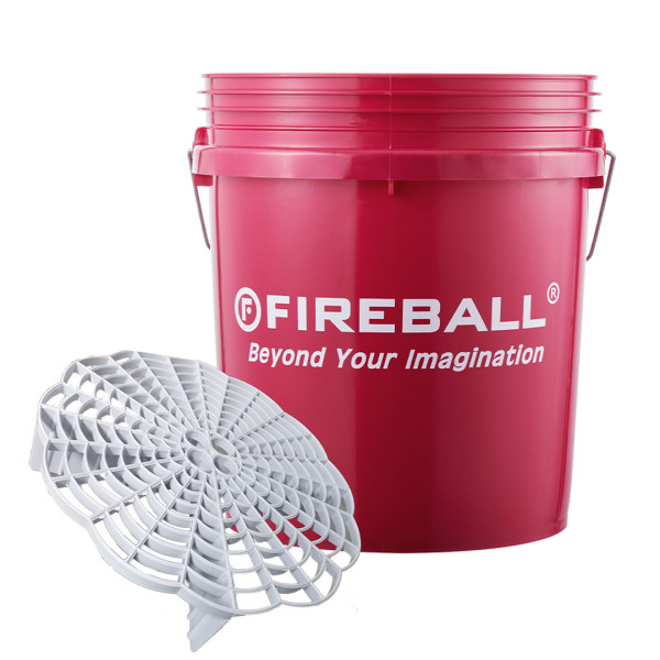 Ведро для ручной мойки авто Fireball Bucket 18л, Красный