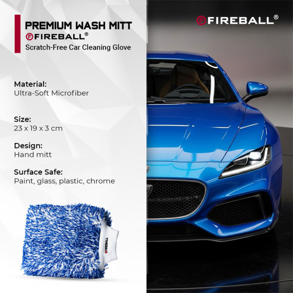 Перчатка для мойки премиум-класса Fireball Premium Wash Mitt