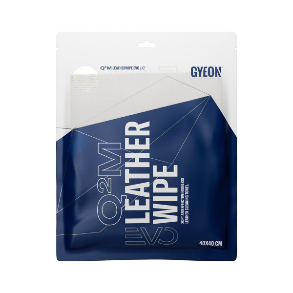 Полотенце для чистки кожи Gyeon Q²M LeatherWipe EVO 2шт, 40 x 40 см (8809432675723)