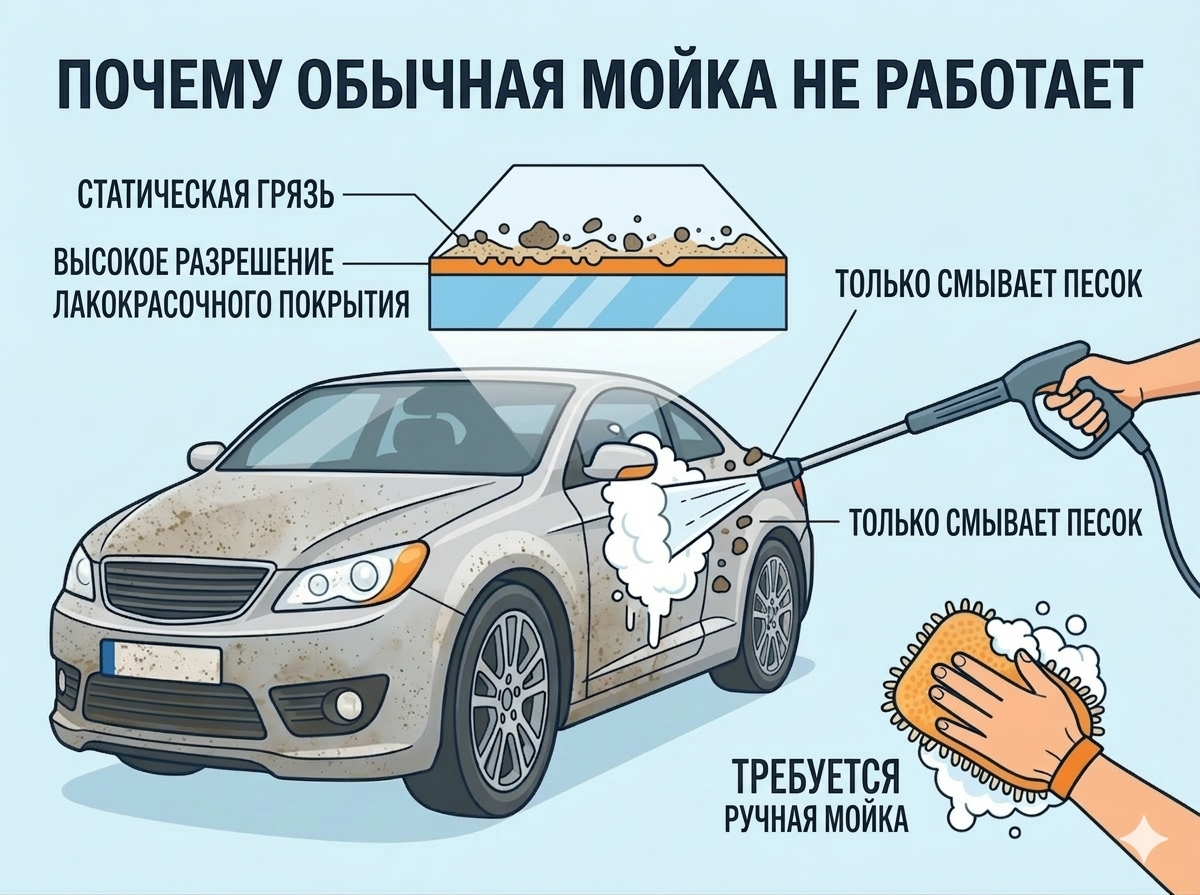 Почему обычная мойка не работает